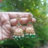Three-Layer-Peacock-with-Pearl-Hanging-Jhumka-Earrings