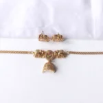 Antique Elephant Mesh Choker Necklace Set