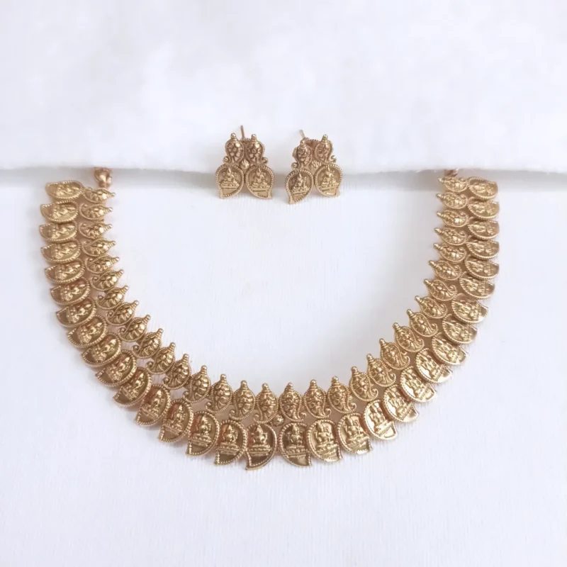 Lakshmi Mango Double Layer Necklace Set