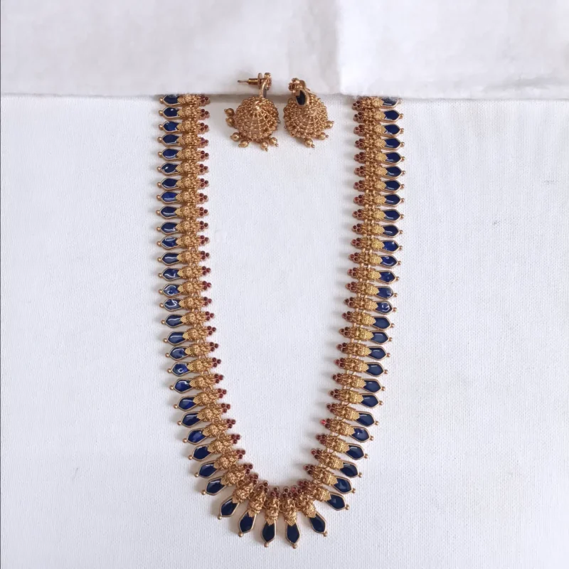 Lakshmi Blue Nagapadam Long Haaram